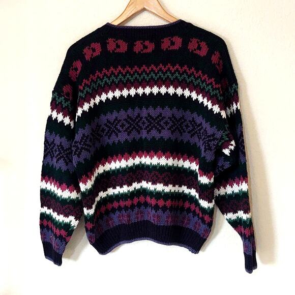 Vintage Paris Sport Club spring colors heavy cardigan - Picture 2 of 4